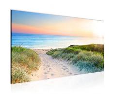 Tableau decoration murale Plage de la mer - XXL Impression sur Toile Salon Appartment 1 Parties - prêt à accrocher - 607312a