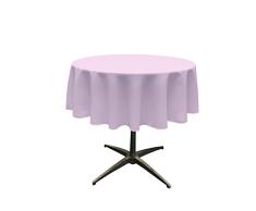 La Nappe Ronde en Lin Polyester en Popeline, Polyester, Lilas, 147.30000000000001 x 147.30000000000001 x 0.04 cm