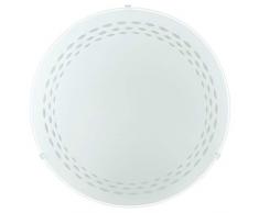Eglo 82893 Plafonnier, Verre, E27, Blanc