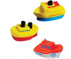 HEITECH Jouets de bain à LED pour bébé et enfant - jouet bain pour embarcations étanches et flottants en paquet de 3 - Jouets aquatiques, jouet pour le bain, jeux bain bebe