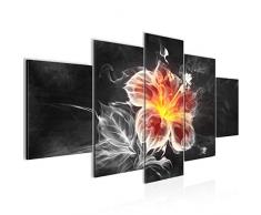 Tableau decoration murale Fleur de feu - XXL Impression sur Toile Salon Appartment 5 Parties - prÃªt Ã accrocher - 104253c