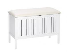 Wenko 21856100 Banc de Salle de Bain et Salon Oslo-Bois - Blanc - 79 x 55 x 39 cm