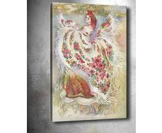 Bonamaison Peinture sur toile, multicolore, 40 x 60 cm - Conçu et fabriqué en Turquie