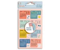 Toga Oh La La 18 Stickers onglets Agenda 2019-2020-Oh La La, Multicolore, non applicable