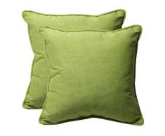 Pillow Perfect Lot de 2 oreillers carrés texturés Vert