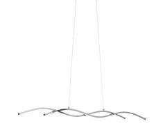 Eglo Applique murale Ã 1 ampoule LED en aluminium, acier et plastique ChromÃ©/blanc, Acier Plastique Aluminium, Chrome, blanc., 120 x 8 x 120 cm, Integriert