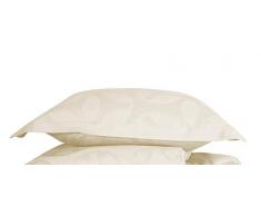 De Witte Lietaer Motion Parure Linge de Lit, 100% Coton Satin, Ivory, Pillowcase 60x70+5 cm