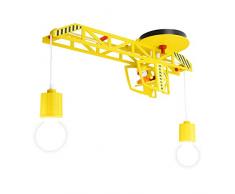 EEC A++, Elobra Plafonnier grue pivotante avec Bodo - Bois 2 ampoules