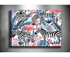 Bonamaison Peinture sur toile, multicolore, 50 x 70 cm - Conçu et fabriqué en Turquie