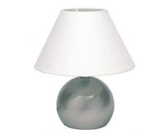 Brilliant tarifa lampe de table avec variateur sensitif, 1 x e14 max 40 w métal/textile fer blanc 62447/05