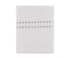 Essix - Drap Plat Venezia Percale de Coton Blanc 270 x 300 cm