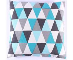 La Finesse - Housse de Coussin carrÃ©e dÃ©corative 50 x 50 cm pour la Maison en Coton pour Le Salon, Le canapÃ©, la Chambre Ã Coucher, Tissu colorÃ©, Taille Unique