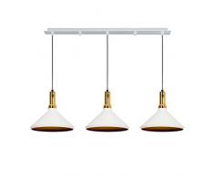 Moira Lighting by homemania multiples pendant Lampe Ã suspension e27, 100Â W, or/blanc, topâ¯: 80Â x 10Â x 2Â cm ÃlÃ©ment individuelâ¯: 33Â x 34Â cm CÃ¢ble 150Â cm, 80Â UnitÃ©s