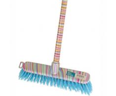 Elliotts Funky Cleaning souple Balai dintérieur avec poignée, motif rayures