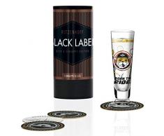 Shari Warren Verre à liqueur en cristal avec 5 couvercles Noir 40 ml