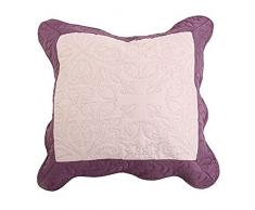 nuances du monde housse de coussin 45x45 cm microfibre emma violine/prune