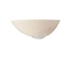 Eglo 90017 Applique murale, Verre, E27, Argent, Blanc