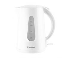 Bestron Bouilloire électrique avec arrêt automatique et système anti-fonctionnement à sec, 1,7 L, 2200 W, Blanc