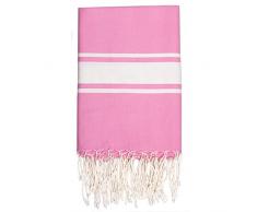 Moorish Idol - Fouta Traditionelle Unie- 100cm x 200cm- Rose Malabar