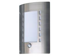 Applique murale Smartwares 5000.086 Messina â Lampe extÃ©rieure â Acier inoxydable â DÃ©tecteur de mouvement â IP44