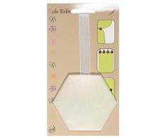 STEPHANOISE Magnet RÃ©sine Hexagone, Ecru, Taille 8 x7 cm