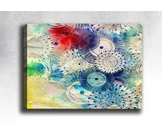 Bonamaison Peinture sur toile, multicolore, 70 x 100 cm - Conçu et fabriqué en Turquie