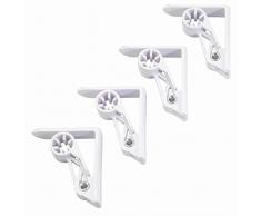 Westmark 64282280 Pinces Ã Nappe 4 piÃ¨ces en ABS/mÃ©tal Blanc, 6,2x5,6x1,6 cm