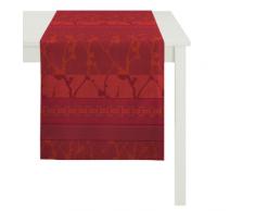 Apelt Setare_45x140_30 Chemin de Table Motif Branches et Ornements Rouge 45 x 140 cm