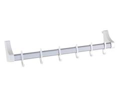 Wenko 4340011100 Rail pour Porte Manteau de Porte Aluminium 40 Kg Blanc