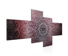 Tableau decoration murale Mandala 200 x 100 cm - XXL Impression sur Toile Salon Appartment 4 Parties - prÃªt Ã accrocher - 101241a