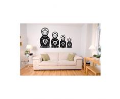 TATOUTEX Stickers Matriochka - Jaune, L 90cm x H 60cm