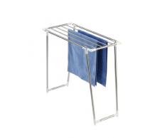 WENKO Seche-linge Profi Single - Longueur dÃ©tendage 5,5 m, Acier inoxydable, 87 x 79 x 39 cm, Argent mat