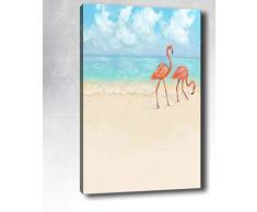 Bonamaison Peinture sur toile, multicolore, 30 x 40 cm - Conçu et fabriqué en Turquie