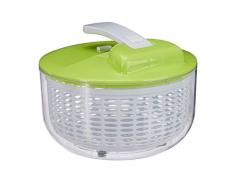Relaxdays 10024695 Essoreuse à salade professionnelle avec grand séchoir à salade XXL Blanc/vert 7 l