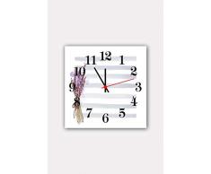 Bonamaison Horloge Murale en MDF, Multicolore, 30 x 30 cm