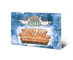 FRIENDS SW12768P Impression sur Bois 40 x 59 cm (Central Perk Sofa), Multicolore, 40 x 59 x 1, 3 cm