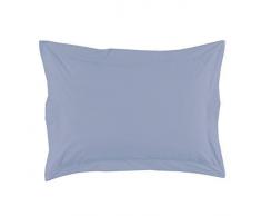 Essix - Taie doreiller Royal Line Percale de Coton Céleste 50 x 70 cm