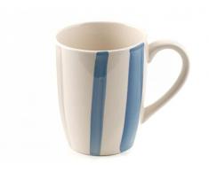 H+H Gobelet GrÃ¨s DÃ©coration Lignes Bleues cc354Â fruhstÃ¼ck