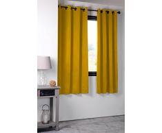 Lovely Casa Notte Rideau OCCULTANT 135X180 CM, Polyester, Moutarde