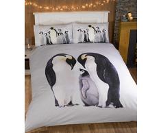 pingouins 100% flanelle de coton brossé double Housse de couette par So Soft