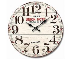 Molhome Horloge Murale Vintage 34 x 34 x 4 cm Multicolore