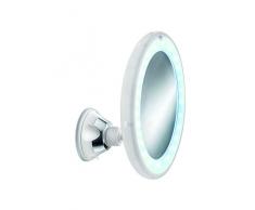 Kleine Wolke 5819114886 Miroir de Maquillage Flexy Light en Blanc, Plastique, 40x30x10 cm