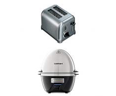 Cuisinart CPT160E Toaster 2 fentes extra larges, 900 W + CEC10E Cuiseur Ã Åufs (de 1 Ã 10 Åufs), Åufs durs, mollets, coques et moulÃ©s, Acier brossÃ©