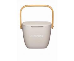 Kitchen Craft Natural Elements Poubelle à Compost en Fibre de Bambou Gris Mastic 3 l