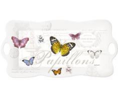 Nuova R2S 415PAPI Plateau Festonne 42 x 20 cm Papillons Plastique