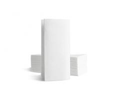 Alvotex Chic Airlaid 50 Serviettes de Table jetables en Tissu 1/8 Blanc 39 x 40 cm