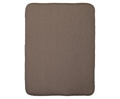 InterDesign iDry tapis de sechage rapide, très grand tapis égouttoir vaisselle en microfibres polyester, tapis évier épais, moka/ivoire