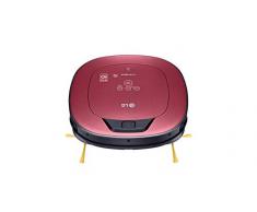 LG VR8602RR Hombot Turbo Serie 9+Aspirateur robot programmable avec double caméra pour maisons avec enfants et tapis de sol avec brosse tapis de sol, 2 serpillières, 1 filtre supplémentaire, 2 brosses latérales