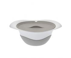 Colandish 1906-GWL Passoire, Plat de service, Passoire, Bol à pâtes, Rangement hermétique, Silicone, Silicone Plastique, stone, Taille L