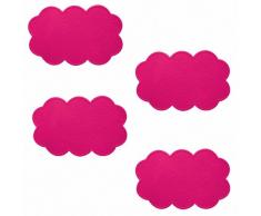 MSV 2108291 Nuages Autocollant AntidÃ©rapant Fuchsia 4 PiÃ¨ces